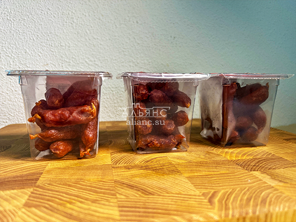 Колбаски МИНИ со вкусом аджики с/к (100 гр) в Златоусте