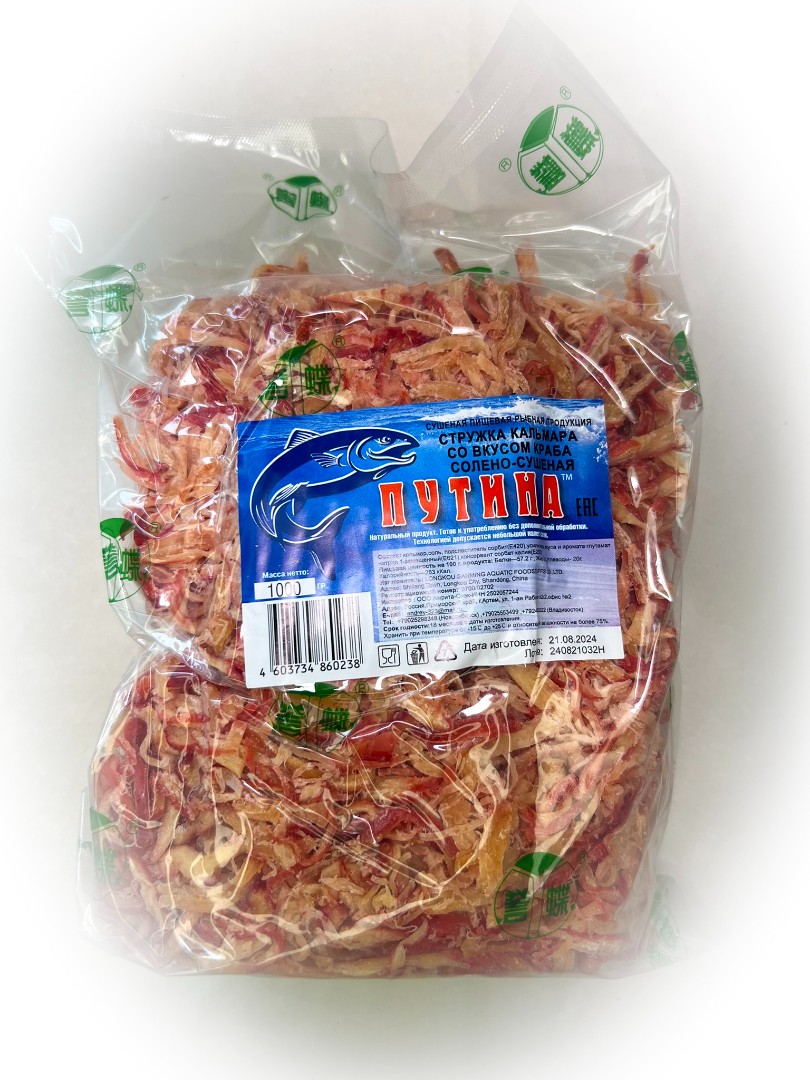 Кальмар стружка со вкусом краба "Розовая" (ПУТИНА) в Златоусте