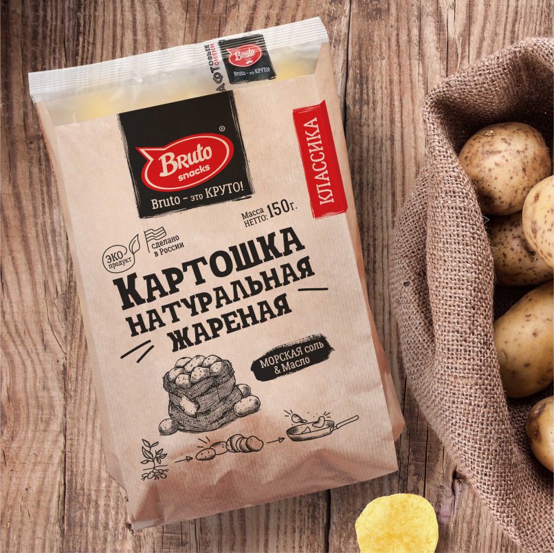 Картофель «Бруто» с солью 130 гр. в Златоусте