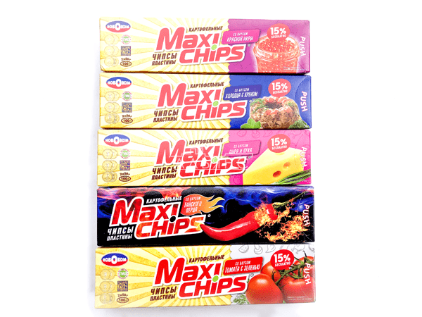 Чипсы "Maxi chips" ассорти 100 гр. в Златоусте