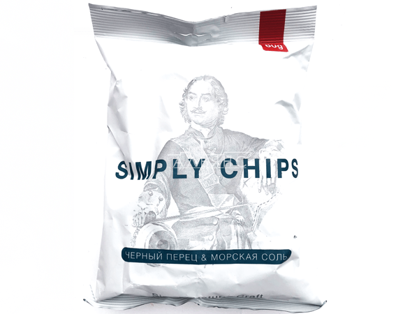 Картофельные чипсы "Simple chips" Морская соль и черный перец 80 гр. в Златоусте